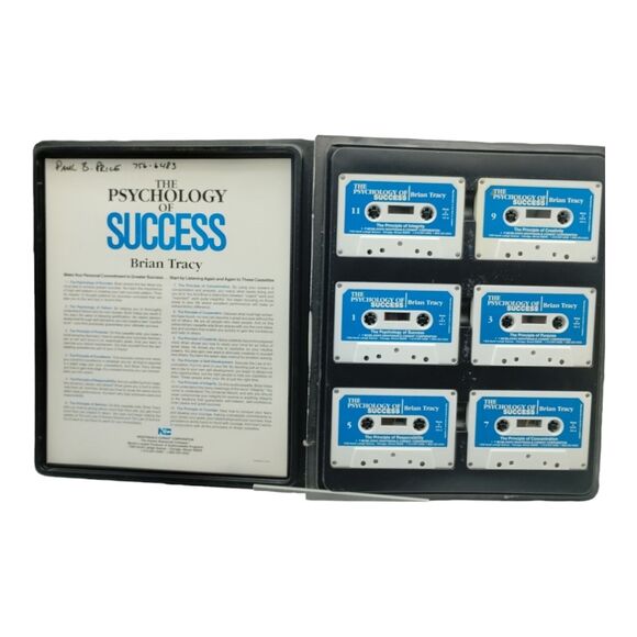 Brian Tracy The Psychology of Success 6 Cassette Tape Set Nightingale Audio - Picture 3 of 5